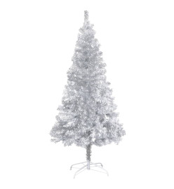 Sapin de Noël artificiel avec support argenté 120 cm PET