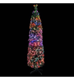 Arbre de Noël artificiel mince et support 150 cm fibre optique