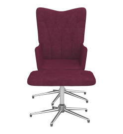 Chaise de relaxation avec tabouret Violet Tissu