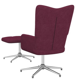 Chaise de relaxation avec tabouret Violet Tissu