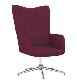 Chaise de relaxation avec tabouret Violet Tissu