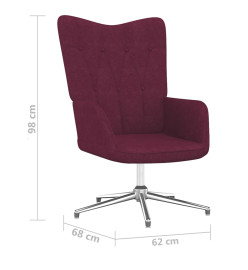 Chaise de relaxation avec tabouret Violet Tissu