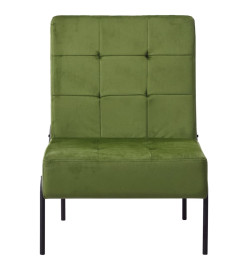 Chaise de relaxation 65x79x87 cm Vert clair Velours