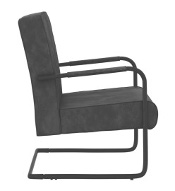 Chaise cantilever Gris foncé Velours