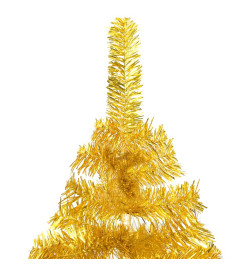 Sapin de Noël artificiel avec support Doré 210 cm PET