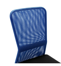 Chaise de bureau Noir et bleu 44x52x100 cm Tissu en maille