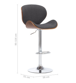 Tabouret de bar Gris Tissu