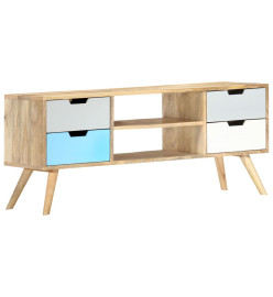 Meuble TV 110x35x48 cm Bois de manguier massif