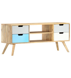 Meuble TV 110x35x48 cm Bois de manguier massif