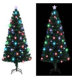 Arbre de Noël pré-éclairé avec support 180 cm fibre optique