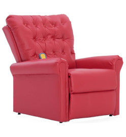 Fauteuil inclinable de massage Rouge Similicuir