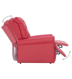 Fauteuil inclinable de massage Rouge Similicuir