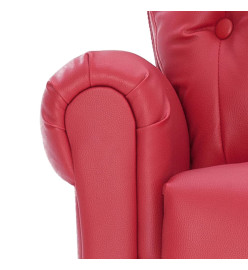 Fauteuil inclinable de massage Rouge Similicuir