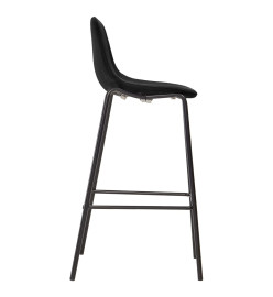 Chaises de bar lot de 2 noir tissu