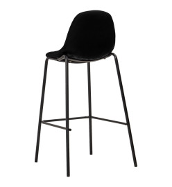 Chaises de bar lot de 2 noir tissu