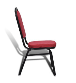 Chaises à manger lot de 30 rouge tissu