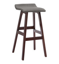 Tabourets de bar lot de 2 gris foncé tissu