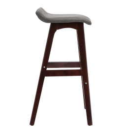 Tabourets de bar lot de 2 gris foncé tissu