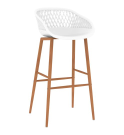 Chaises de bar lot de 2 blanc