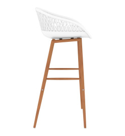 Chaises de bar lot de 2 blanc