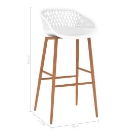 Chaises de bar lot de 2 blanc