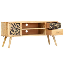 Meuble TV 100 x 30 x 45 cm Bois massif de manguier