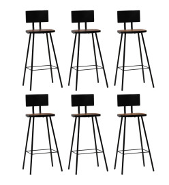 Mobilier de bar 7 pcs Bois de récupération massif