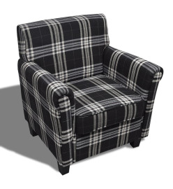 Fauteuil avec coussin Noir Tissu