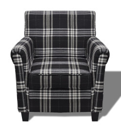 Fauteuil avec coussin Noir Tissu