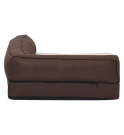 Matelas de lit ergonomique de chien 75x53 cm Polaire aspect lin