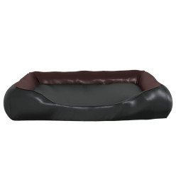 Lit pour chien Noir et marron 80x68x23 cm Similicuir