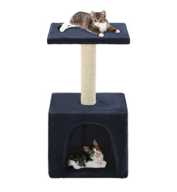 Arbre à chat avec griffoir en sisal 55 cm Bleu foncé