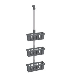 Étagère de douche suspendue 30x15x(67-105) cm aluminium