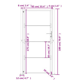 Portail de jardin 105x180 cm acier corten