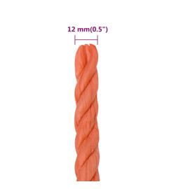 Corde de travail Orange 12 mm 25 m Polypropylène