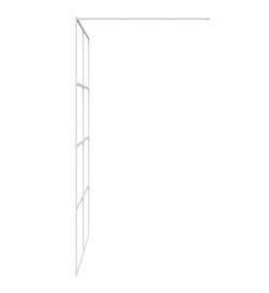 Paroi de douche Blanc 140x195 cm Verre ESG transparent