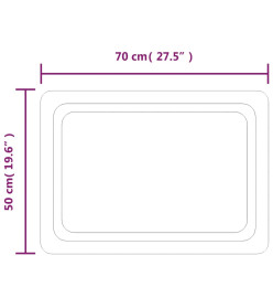 Miroir de salle de bain à LED 70x50 cm