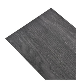 Planches de plancher PVC Non auto-adhésif 4,46 m² 3 mm Noir