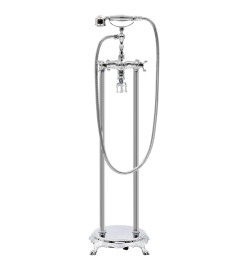 Robinet de baignoire sur pied Acier inoxydable 99,5 cm Argenté