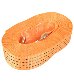 Sangle d’arrimage à cliquet 10 pcs 2 tonnes 8 m x 50 mm Orange