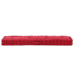 Coussin de plancher de palette Coton 120x40x7 cm Bordeaux