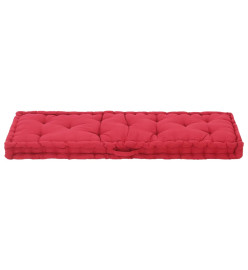 Coussin de plancher de palette Coton 120x40x7 cm Bordeaux