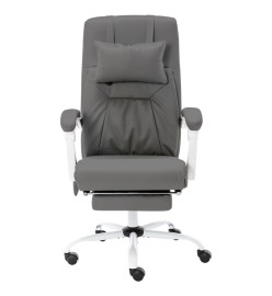 Chaise de bureau de massage Gris Similicuir