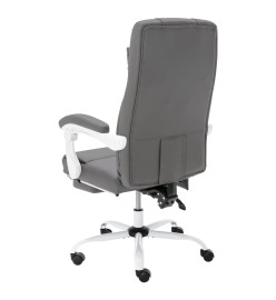 Chaise de bureau de massage Gris Similicuir