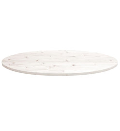 Dessus de table blanc 90x45x2,5 cm bois de pin massif ovale