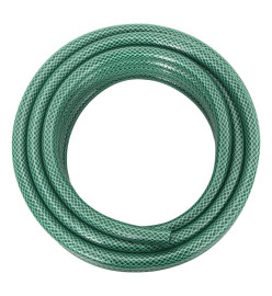 Tuyau d'arrosage avec jeu de raccords vert 0,6" 30 m PVC