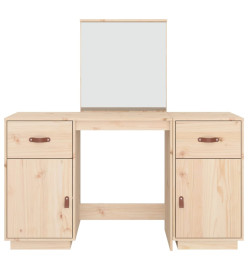 Ensemble de coiffeuse avec miroir Bois de pin solide