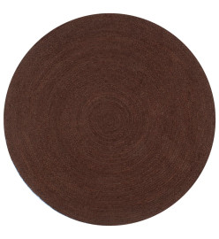 Tapis fait à la main Jute Rond 150 cm Marron