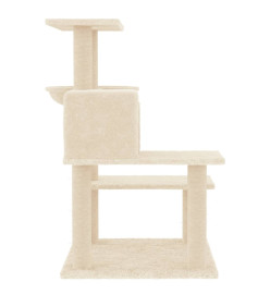 Arbre à chat avec griffoirs en sisal crème 82,5 cm