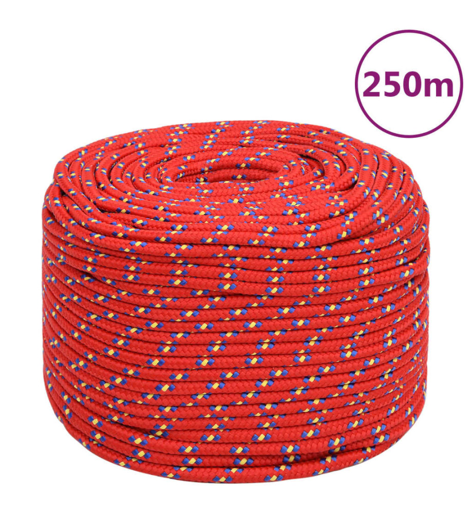 Corde de bateau Rouge 6 mm 250 m Polypropylène